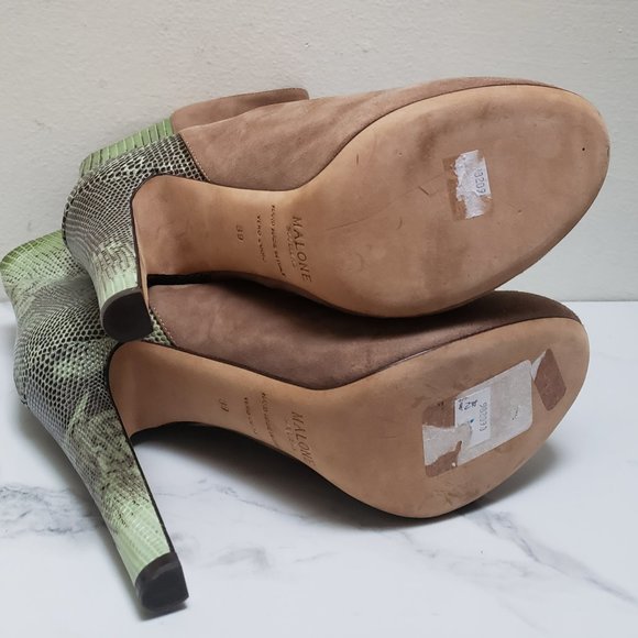 Malone Souliers 'Madleen' Suede/Lizard High Heel Bootie - Picture 9 of 15
